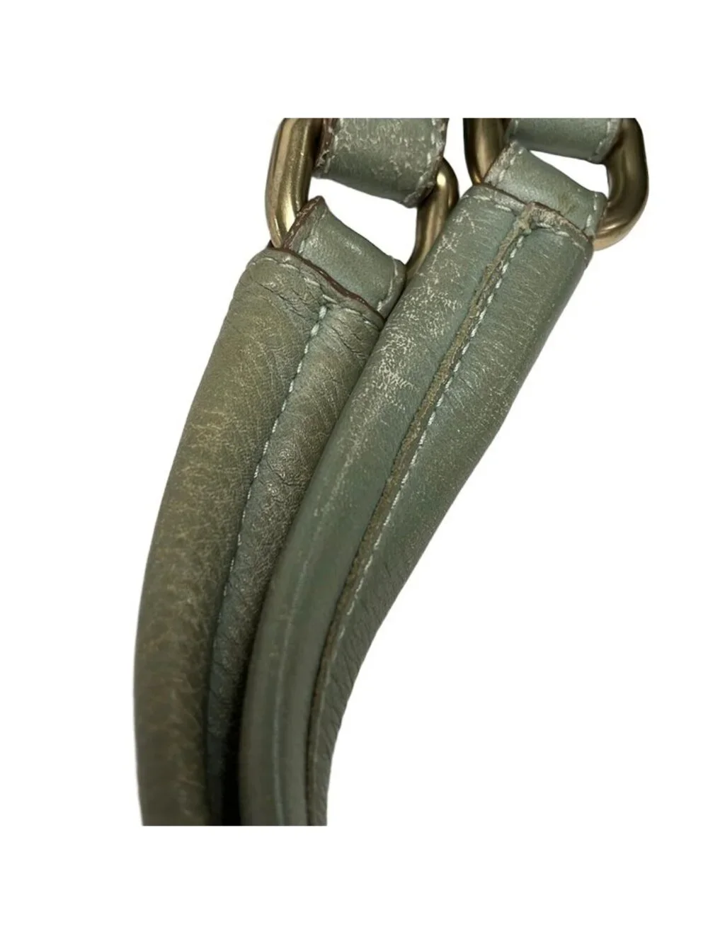 Max Mara Handbag Light Green Leather